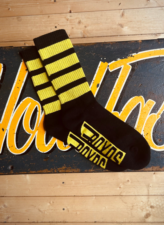 BLACK & YELLOW STRIPED SOCK